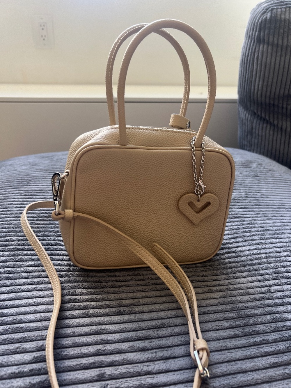 Zara Beige Mini Crossbody & Top Handle Bag
